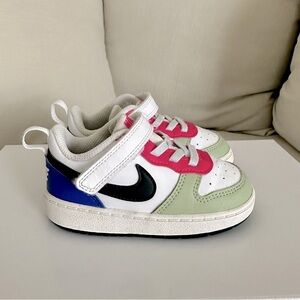 Nike Court Borough Low Recraft | Size Toddler 7C | White/Pink/Ultramarine